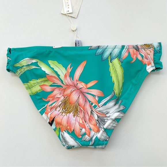 NWT Trina Turk Shirred Side Hipster Bikini Bottoms in Jade, Size 6 - Picture 5 of 10